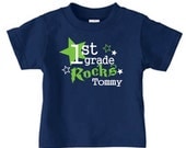 Personalized 1st grade rocks t shirt for kids