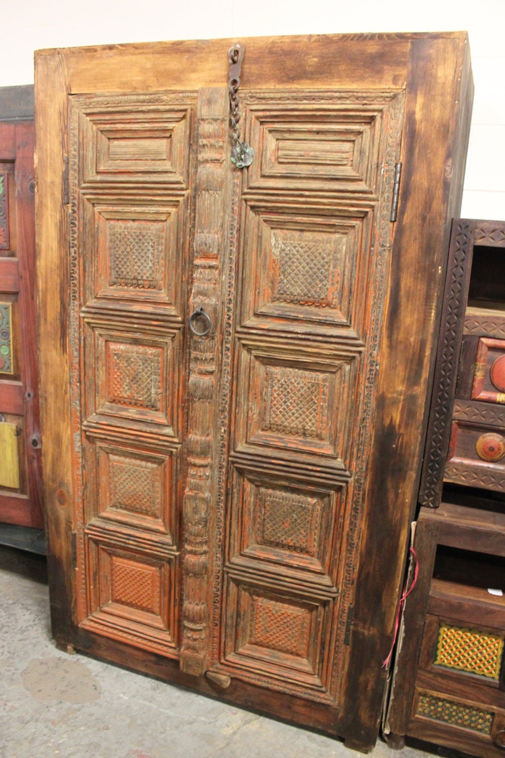 Antique Armoire Made from Distressed Old Doors-Original work
