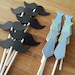 Cupcake Toppers: Little Man Ties and Mustaches Baby Shower or Birthday Party - die cut mustaches ties