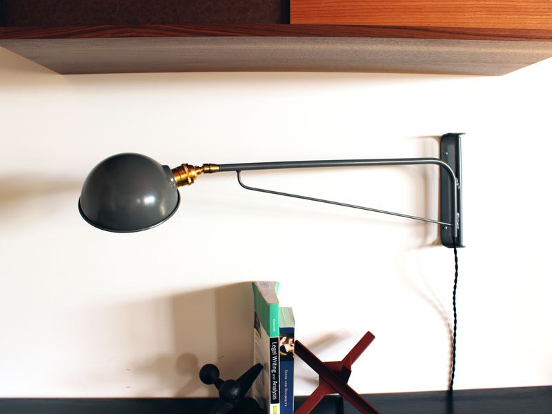 Industrial wall lamp 30" grey powder coat