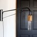 Otis light: 30" black with teak socket