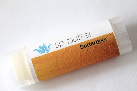Butterbeer lip butter, natural vegan gluten-free lip balm, butterscotch vanilla wizardry - aquablossom