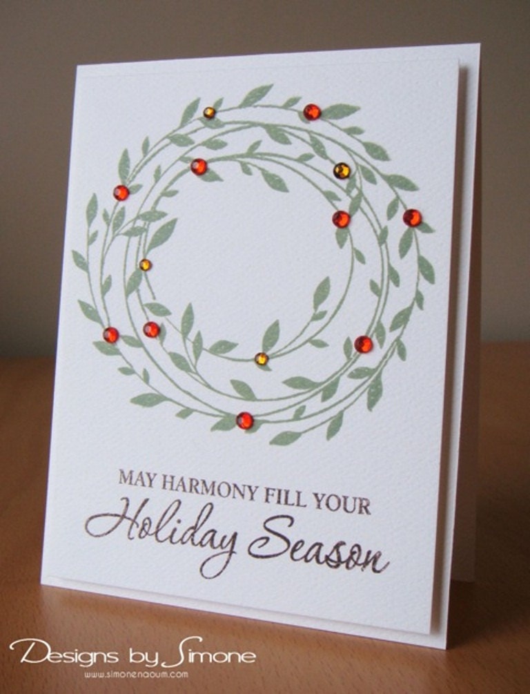 Holiday Harmony Wreath Card