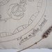 Vintage french stamped linen panel to embroider - vintage french transfer pattern