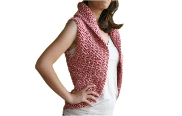 Boho Vest in Shades of Pink - Women and Teens Accessories - Fall and Winter Fashion