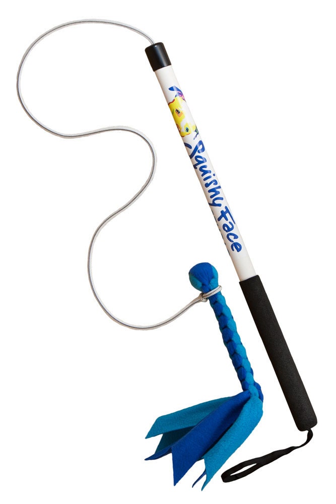 Flirt Pole Jr. with Braided Fleece Toss Lure - Durable Dog Toy for Fun Obedience Training & Exercise