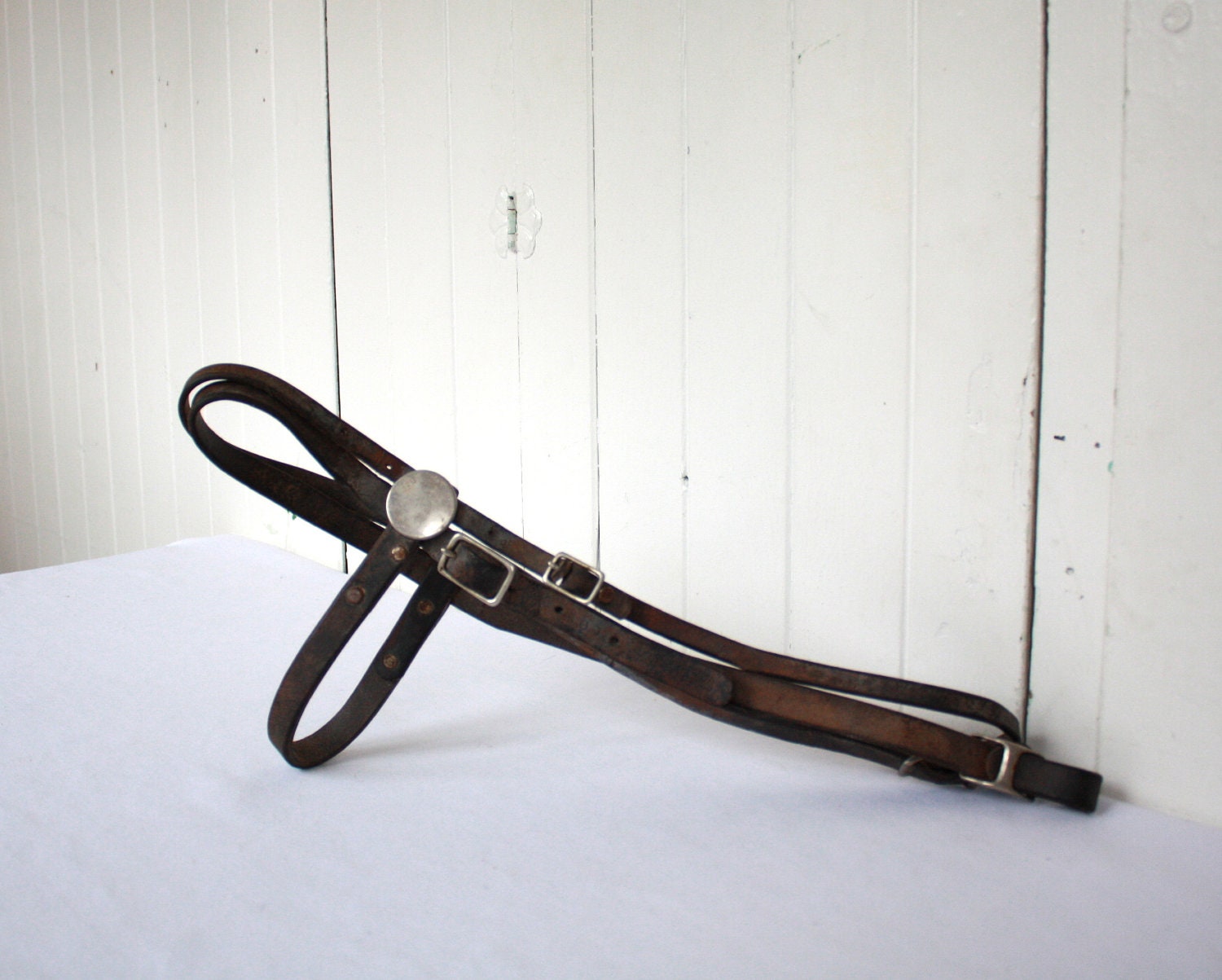 Vintage Horse Bridle, Horse Tack, Headstall, Antique Horse Tack, Equestrian, Leather Headstall, Leather Bridle, American Frontier, 1910s
