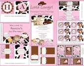 Little Cowgirl Birthday Package Printable - Farm Animal Party - Custom You Print Il_170x135