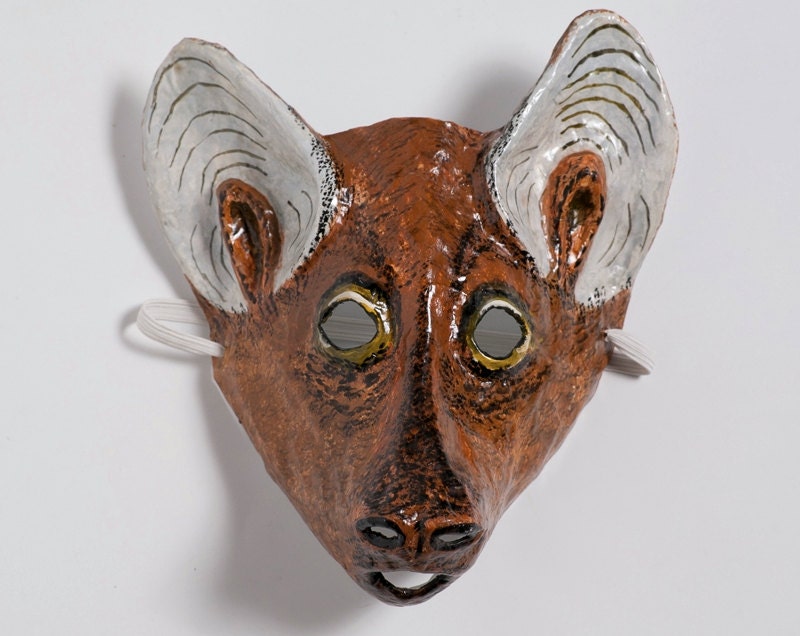 Paper mache bat mask