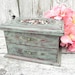 Shabby Chic Sage Green Small Jewelry Box