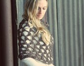 Poncho Crochet Pattern - Solomon Stitch Poncho Pattern - Chunky Lace Crochet Pattern