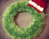 The Grinch Yarn-Wrapped Wreath