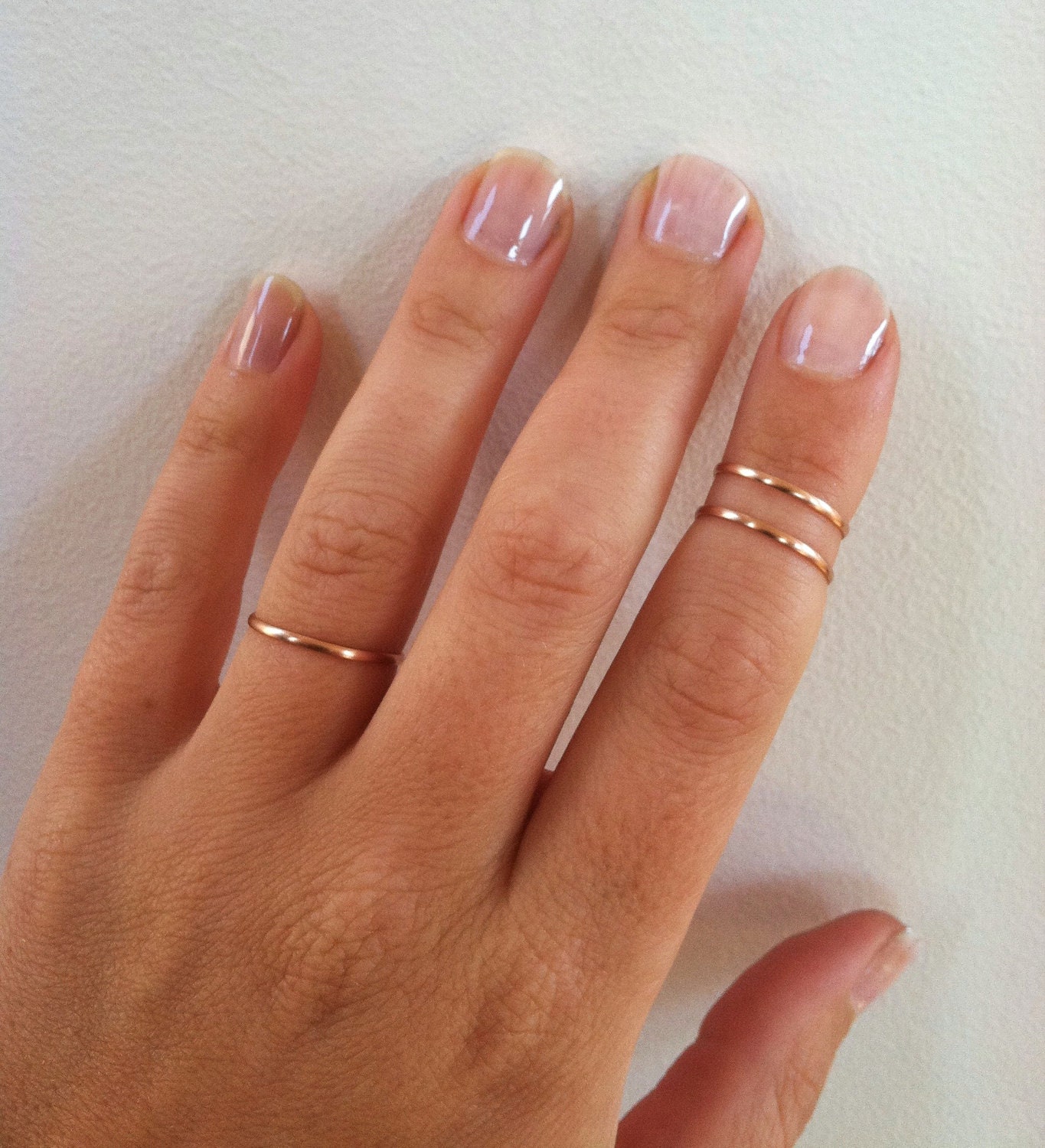 Gift Set of 3 Layering Knuckle Rings- Gold Filled, Pink Gold Filled, or Sterling Silver