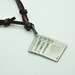 Brown real Leather and alloy pendant adiustable necklace mens necklace unisex necklace cool necklace B163