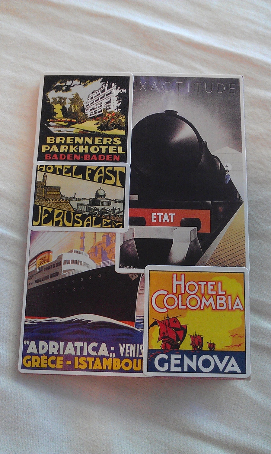 Vintage Luggage Tags Passport Cover