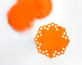 Orange Summer Paper Doily Stickers Wedding Envelope Seals