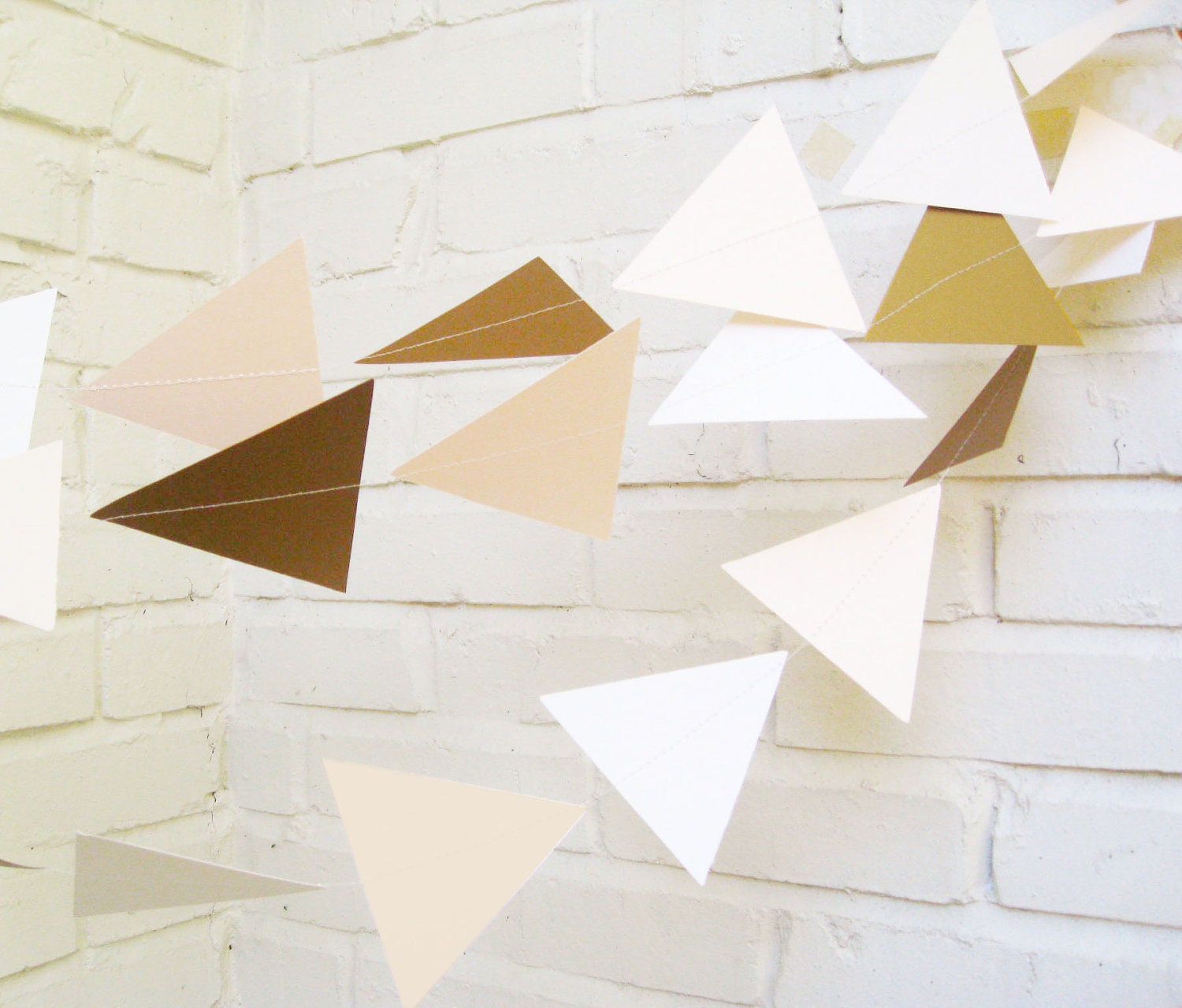 The Geo Garland, Paper Garland, Gold, Cream, Blush, Wedding Decoration, Wedding Garland, Wedding Shower Decoraiton