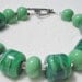 Green Handmade Beaded Lampwork Glass Bracelet, Spring Green Bracelet, Beaded Bracelet, Spring Bracelet
