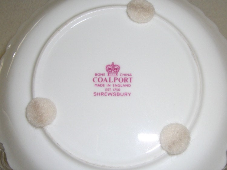 Vintage Coalport Pink Floral Trinket Dish Shrewsbury Pattern