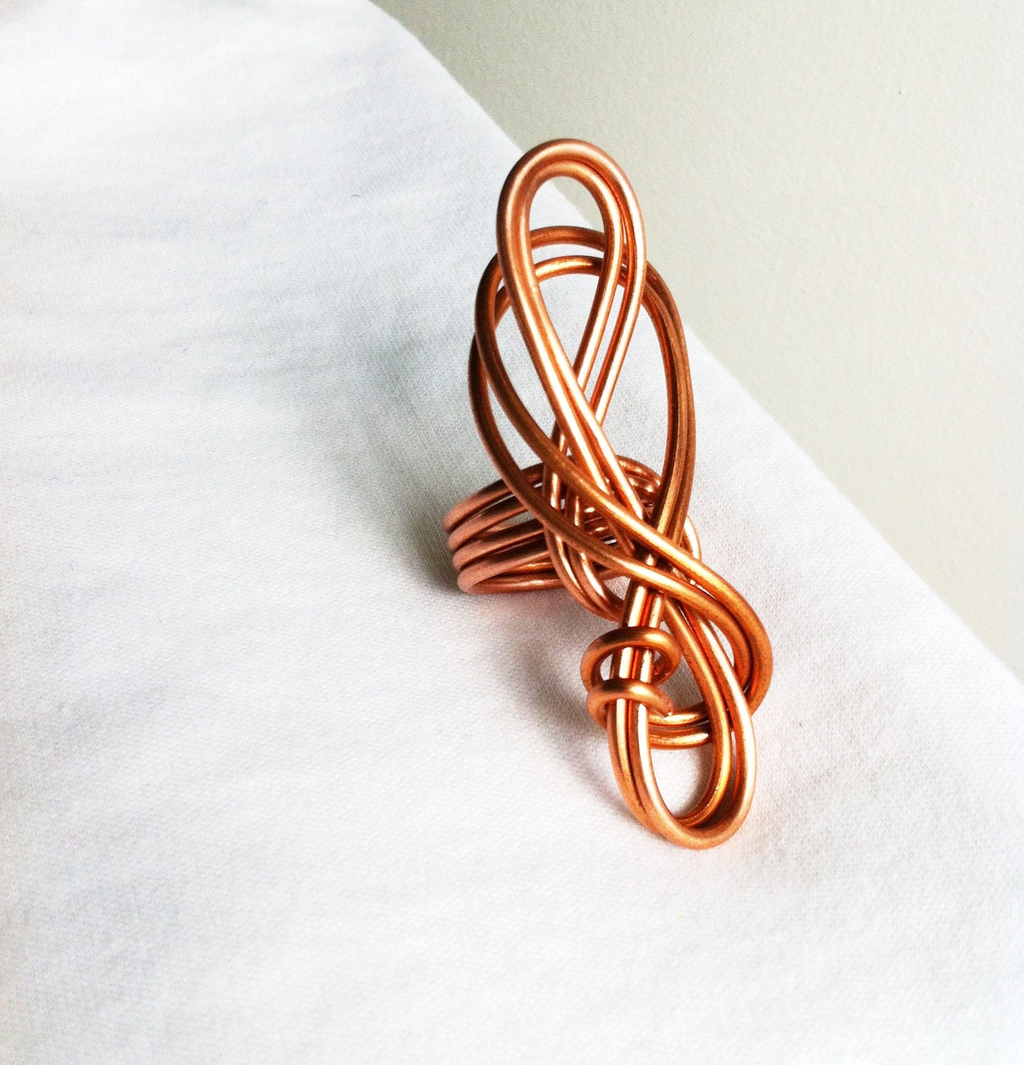 FORGET ME KNOT - Hand-formed Copper Ring