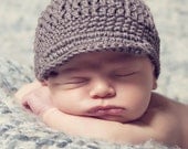 Crochet Hat PATTERN - Baby Newsboy Hat Beanie Crochet Pattern - Instant Download PDF 108 - Newborn to Adult - Photo Prop Pattern