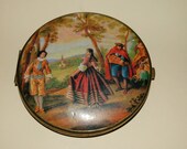 French Make Up Compact Mirror Vintage