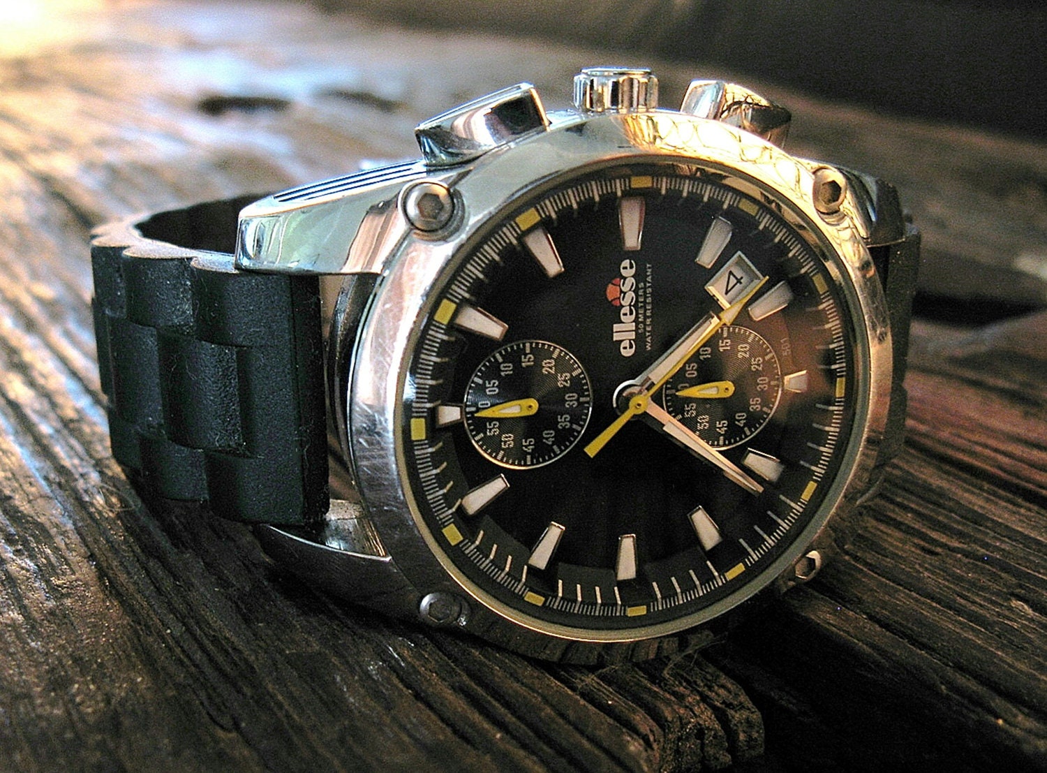 Custom order for CC second and final pmt for St St racing chrono by ellesse in black face water resistant free shipping