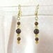 Crystals Earrings - Gemstone - NICKEL FREE - gold fish hooks- birdseye rhyolite beads, crystals