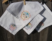 Made to Order-Set of 4 Mexican Sugar Skull Cocktail Napkins