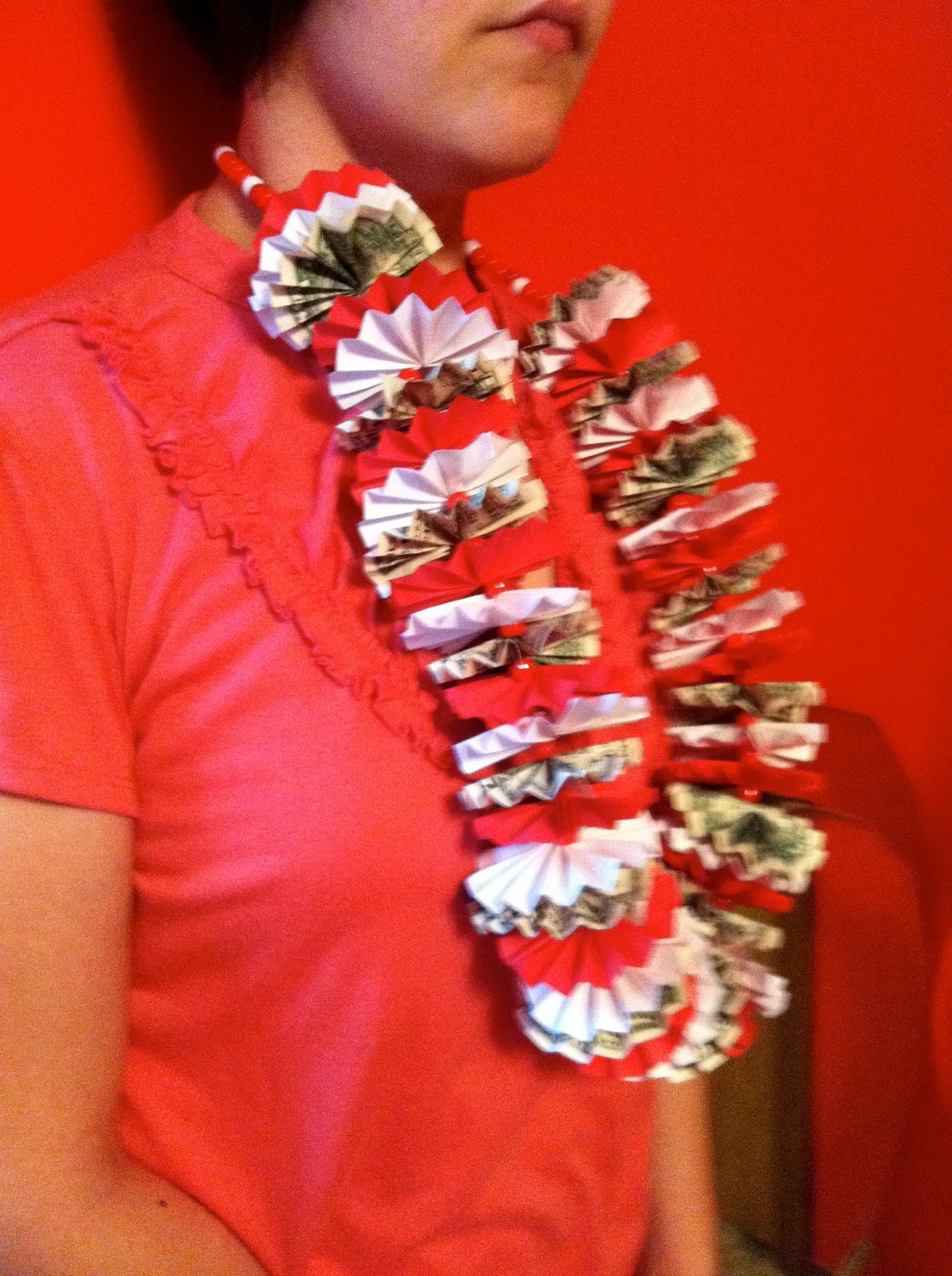 Ruby Red Money Lei