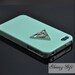 Deathly Hallows Mint Green Iphone Case, Iphone 4 case, Iphone 4S case, Light Green case cover for Iphone 4, 4s, 4g