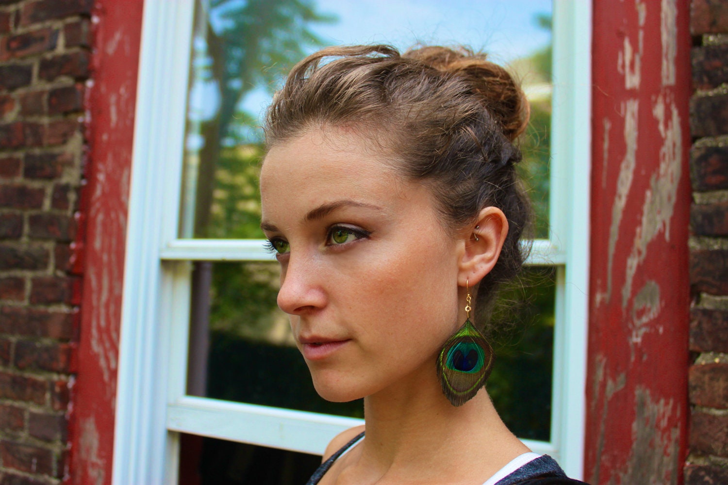 Pretty As A... - Peacock Earrings, Cruelty Free