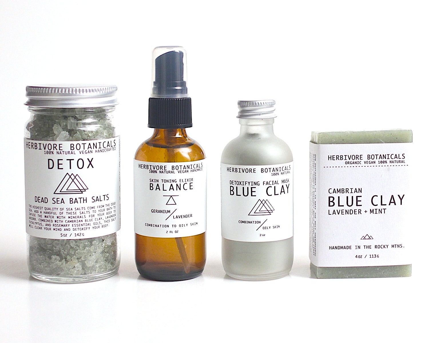 Detox Spa Set. 100% Natural Vegan Skin Care & Bath Set.