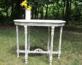 Vintage parlor table six legged accent /entry shabby chic