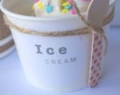 20MeDiuM ICE CREAM or CANDY cups- with diy labels-White--Ice cream social--Ice cream sundae -Party Favors----20ct Il_170x135