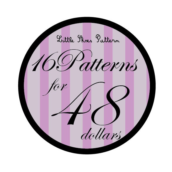 Great Deal - Buy 16 PDF Baby Shoes Pattens for 48 Dollars