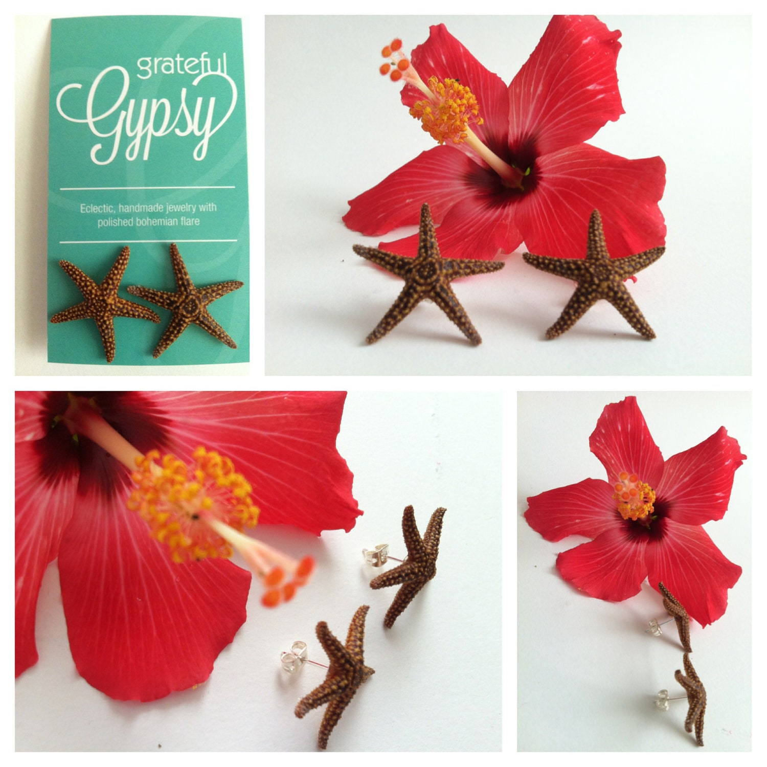 Starfish Earrings on Summer Stars Starfish Earrings By Gratefulgypsy On Etsy