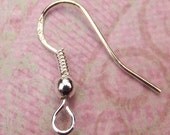 HOT SELLER - ( 10 Pairs ) 18mm 925 Stamped Silver Earring Finding French Wire Hooks Sterling Silver Findings - KarPenaEnterprises