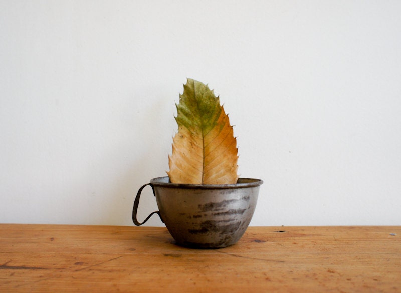 Vintage Army Mess Cup // French Army // tin metal cup // 1940 // outdoors camping // for men guy him // rustic country