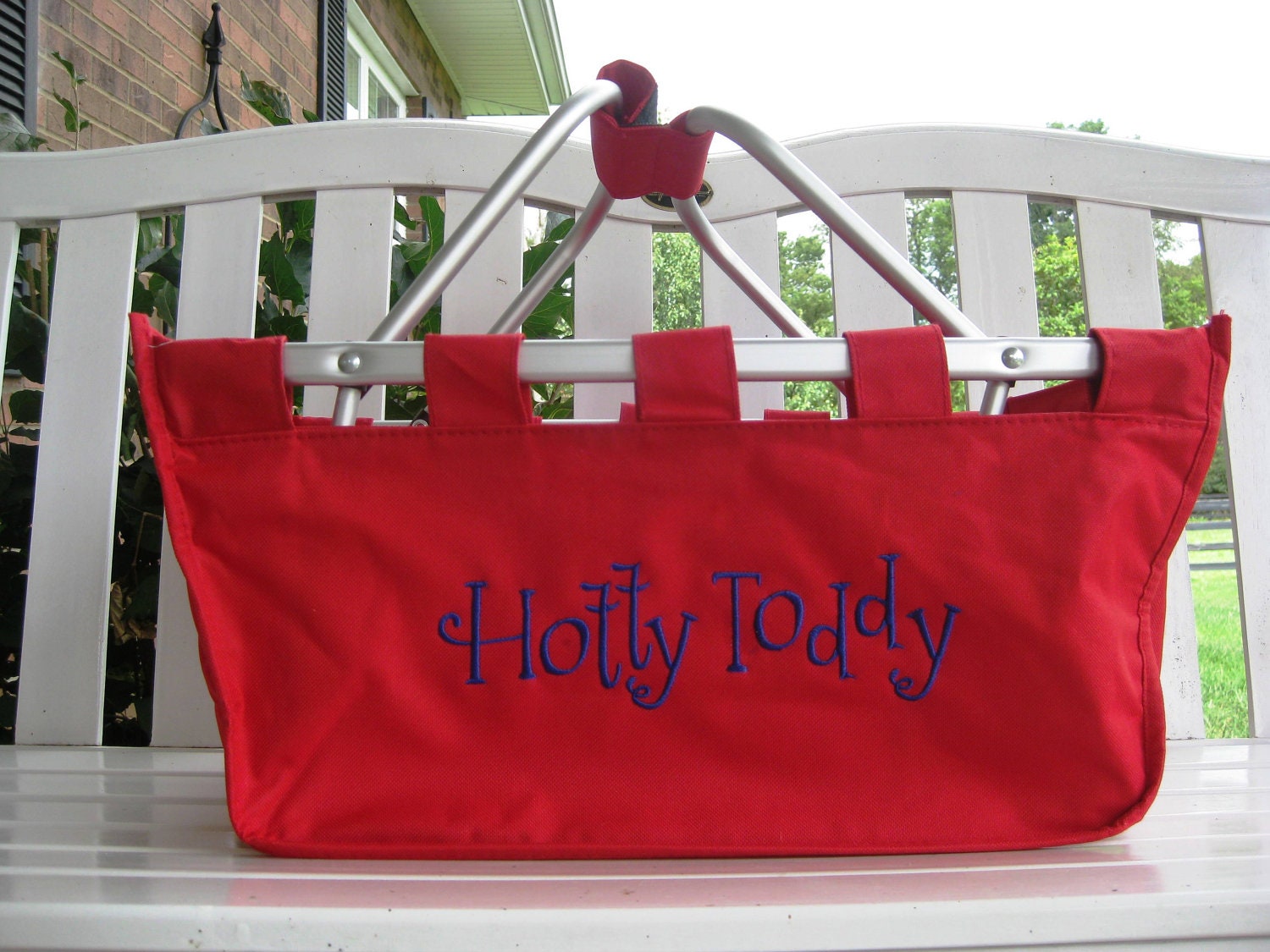 Fun gift idea large Market Basket - tailgating, picnics, storage, organizing, toys-- Personalized FREE