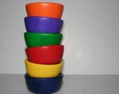 set of 6 nesting bowls, waldorf toy, etsy children, holiday gift, baby toy, montessori game, stocking stuffer, baby shower gift