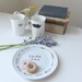 Wedding gift plate hand drawn by Mr Teacup - personalised