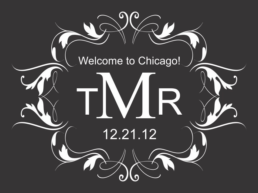 100 4x3 Wedding Favor / Welcome Bag Labels/Stickers - Printed in your wedding colors Il_170x135