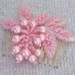 Vintage Haircomb / Pretty in Pink / Bugle Beads / Seed Beeds / and Pearl