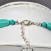 Chunky Turquoise Necklace,Flower Turquoise Necklace,Statement Necklace - 19.3 Inches Bluish Green Turquoise Necklace(FN0498)