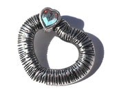 Genuine Swarovski Crystal Antiqued Silver Plated Heart Pendant Vitrail