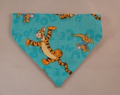 Dog Bandana - Size Small - Turquoise Tigger design