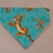 Dog Bandana - Size Small - Turquoise Tigger design