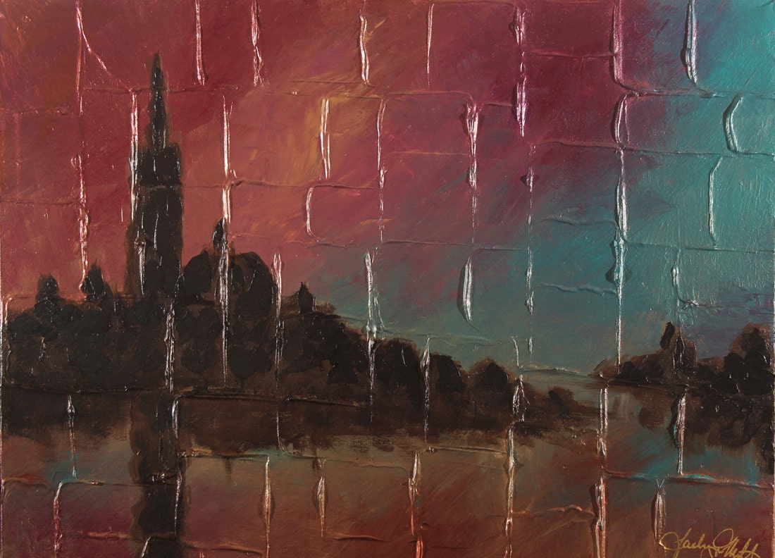 Sunset on Venice, Italy - Homage to Monet's 'San Giorgio Maggiore at Dusk' -  18"x24"
