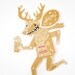 Deer with Beer - Articulated Paper Doll by Dubrovskaya. Kraft paper, hand painted, MADE TO ORDER.